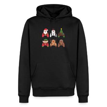 Gamer Weihanchten Gaming Weihnachten Zocken Zocker - Männer Premium Bio Hoodie - Schwarz - Vorne - Nico (187cm)