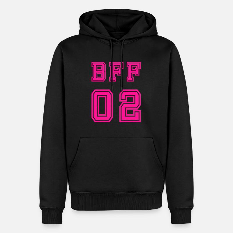 BFF - Männer Premium Bio Hoodie - Schwarz