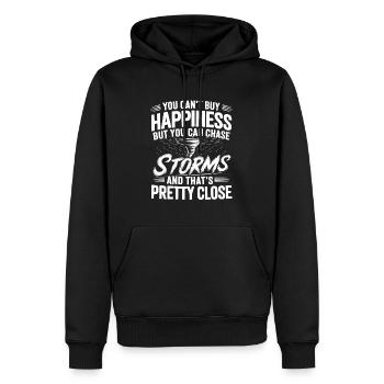 Costume de chasseur de tempête Chasseur de tempête - Sweat à capuche Premium bio Homme - noir - Devant - Nico (187cm)