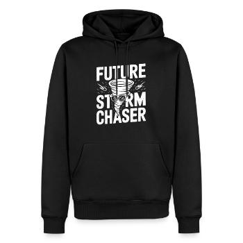 Costume de chasseur de tempête Chasseur de tempête - Sweat à capuche Premium bio Homme - noir - Devant - Nico (187cm)