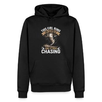 Costume de chasseur de tempête Chasseur de tempête - Sweat à capuche Premium bio Homme - noir - Devant - Nico (187cm)