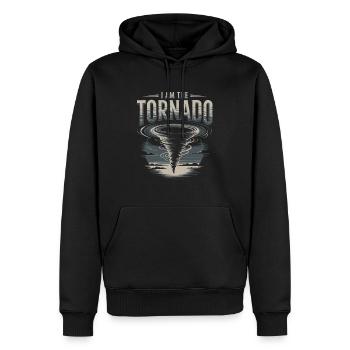 Costume de chasseur de tempête Chasseur de tempête - Sweat à capuche Premium bio Homme - noir - Devant - Nico (187cm)