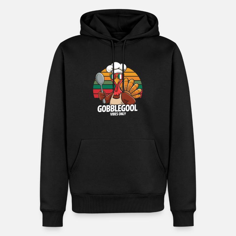 Dinde Thanksgiving Day Gobblegool - Sweat à capuche Premium bio Homme - noir