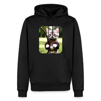 Kitty Archer - Men’s Premium Organic Hoodie - black - Front - Nico (187cm)