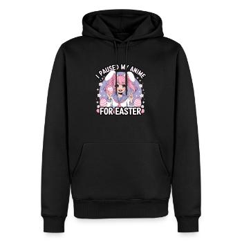I paused my anime for Easter - Men’s Premium Organic Hoodie - black - Front - Nico (187cm)