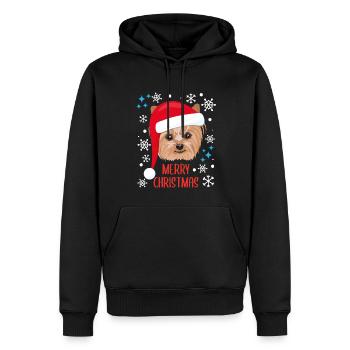 Yorkshire Terrier Dog Cadeau de Noël - Sweat à capuche Premium bio Homme - noir - Devant - Nico (187cm)