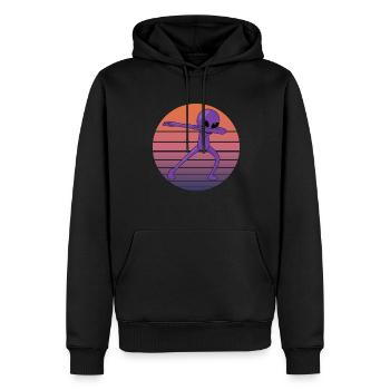 Dabbing Alien Dab Cadeau rétro extraterrestre - Sweat à capuche Premium bio Homme - noir - Devant - Nico (187cm)