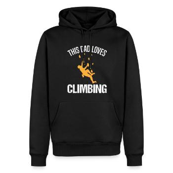 Kletterer Papa Spruch Kletterwand Geschenk - Männer Premium Bio Hoodie - Schwarz - Vorne - Nico (187cm)