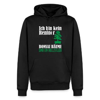Rentner Ruhestand Bonsai Baum Spruch Geschenk - Männer Premium Bio Hoodie - Schwarz - Vorne - Nico (187cm)