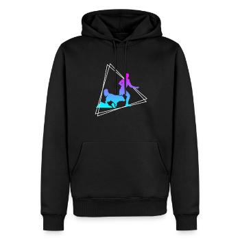 Dog Training Dog Education Retro Gift - Men’s Premium Organic Hoodie - black - Front - Nico (187cm)