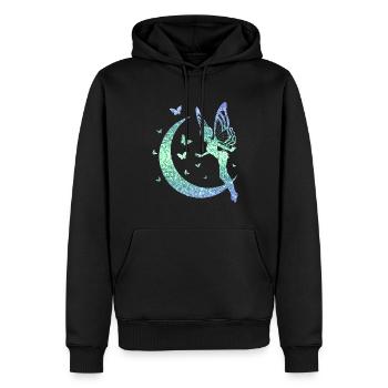Glitzer Fee Elfe Märchen Damen Mädchen Geschenk - Männer Premium Bio Hoodie - Schwarz - Vorne - Nico (187cm)