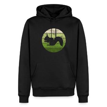 Écureuil Forest Animals Animal Lover Cadeau - Sweat à capuche Premium bio Homme - noir - Devant - Nico (187cm)
