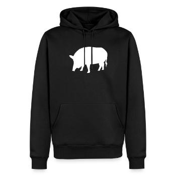 Sanglier Forêt Animaux Amoureux des animaux Cadeau - Sweat à capuche Premium bio Homme - noir - Devant - Nico (187cm)