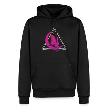 Fee Zauberfee Retro Design Damen Mädchen Geschenk - Männer Premium Bio Hoodie - Schwarz - Vorne - Nico (187cm)