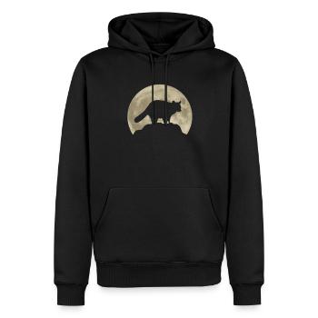 Raton laveur Lune Forêt Animaux Animal Lover Cadeau - Sweat à capuche Premium bio Homme - noir - Devant - Nico (187cm)