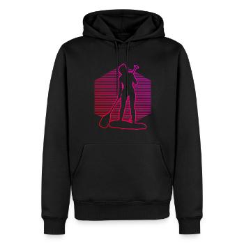 Standup Paddleboard Femmes Standup Paddle - Sweat à capuche Premium bio Homme - noir - Devant - Nico (187cm)