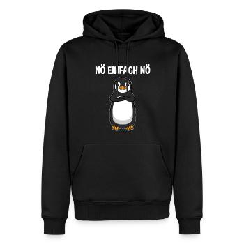 Pinguin Nö Einfach Nö Lustiger Spruch Geschenk - Männer Premium Bio Hoodie - Schwarz - Vorne - Nico (187cm)