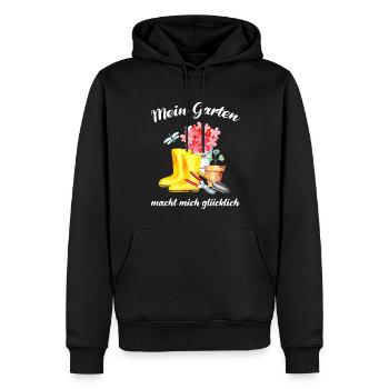 Garten Spruch Gärtner Hobbygärtner Geschenkidee - Männer Premium Bio Hoodie - Schwarz - Vorne - Nico (187cm)