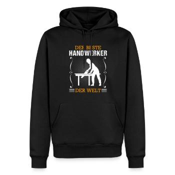 Handwerker Handwerk Beruf Ausbildung Geschenk - Männer Premium Bio Hoodie - Schwarz - Vorne - Nico (187cm)