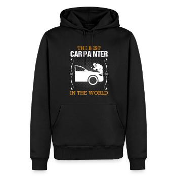 Peintre de véhicule Profession Peintre Cadeau - Sweat à capuche Premium bio Homme - noir - Devant - Nico (187cm)