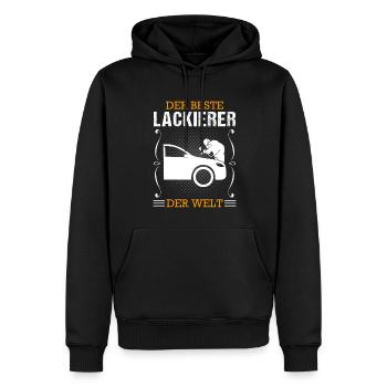 Fahrzeuglackierer Beruf Lackierer Geschenk - Männer Premium Bio Hoodie - Schwarz - Vorne - Nico (187cm)