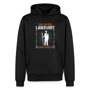 Landwirt Bauer Beruf Landwirtschaft Geschenk - Männer Premium Bio Hoodie - Schwarz - Vorne - Nico (187cm)