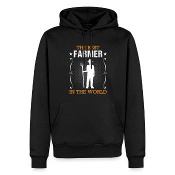 Landwirt Bauer Beruf Landwirtschaft Geschenk - Männer Premium Bio Hoodie - Schwarz - Vorne - Nico (187cm)