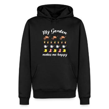 Garten Spruch Gärtner Hobbygärtner Geschenkidee - Männer Premium Bio Hoodie - Schwarz - Vorne - Nico (187cm)