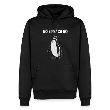 Pinguin Nö Einfach Nö Lustiger Spruch Geschenk - Männer Premium Bio Hoodie - Schwarz - Vorne - Nico (187cm)