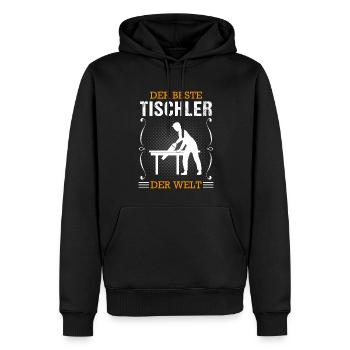 Tischler Beruf Schreiner Handwerker Geschenk - Männer Premium Bio Hoodie - Schwarz - Vorne - Nico (187cm)