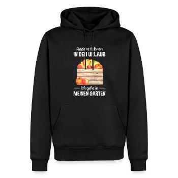 Garten Urlaub Lustiger Spruch Gärtner Geschenkidee - Männer Premium Bio Hoodie - Schwarz - Vorne - Nico (187cm)