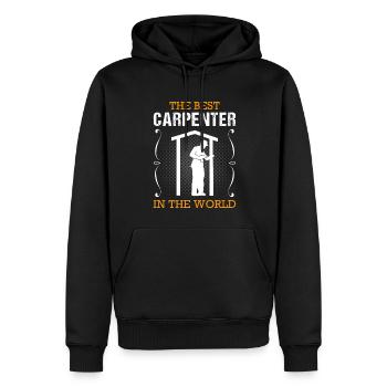 Zimmermann Beruf Zimmerer Handwerker Geschenk - Männer Premium Bio Hoodie - Schwarz - Vorne - Nico (187cm)