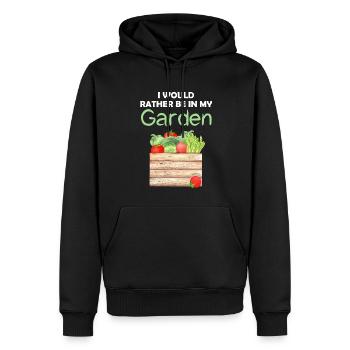 Jardin Drôle de dicton Jardinier amateur Idée cadeau - Sweat à capuche Premium bio Homme - noir - Devant - Nico (187cm)