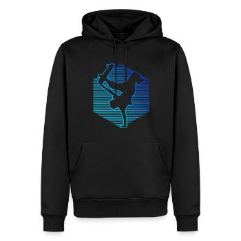 Patinage Skateboarder Homme Skateboarder Skateboard Skater - Sweat à capuche Premium bio Homme - noir - Devant - Nico (187cm)