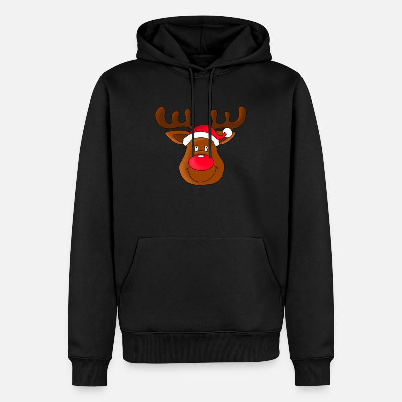 Rennes de Noël - Sweat à capuche Premium bio Homme - noir