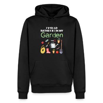 Jardin drôle Dicton Hobby Gardener Idée cadeau - Sweat à capuche Premium bio Homme - noir - Devant - Nico (187cm)