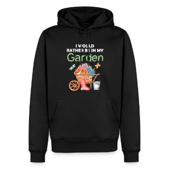 Jardin drôle Dicton Hobby Gardener Idée cadeau - Sweat à capuche Premium bio Homme - noir - Devant - Nico (187cm)