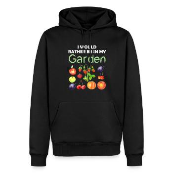 Jardin drôle Dicton Hobby Gardener Idée cadeau - Sweat à capuche Premium bio Homme - noir - Devant - Nico (187cm)