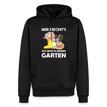 Garten Lustiger Spruch Hobbygärtner Geschenkidee - Männer Premium Bio Hoodie - Schwarz - Vorne - Nico (187cm)