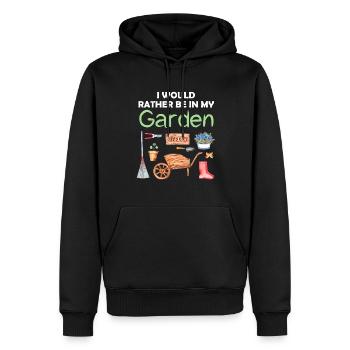 Jardin drôle Dicton Hobby Gardener Idée cadeau - Sweat à capuche Premium bio Homme - noir - Devant - Nico (187cm)