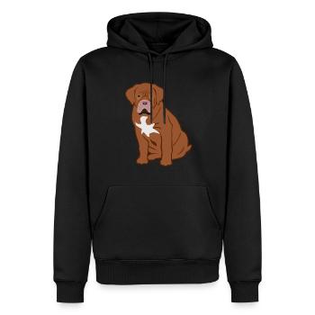 Bordeaux Grand Dague Chien Chien Amoureux Cadeau - Sweat à capuche Premium bio Homme - noir - Devant - Nico (187cm)