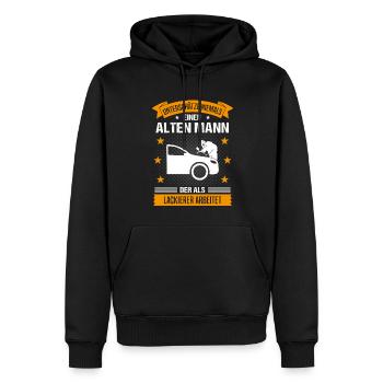 Lackierer Alter Mann Spruch Herren Geschenk - Männer Premium Bio Hoodie - Schwarz - Vorne - Nico (187cm)
