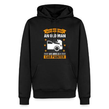 Lackierer Alter Mann Spruch Herren Geschenk - Männer Premium Bio Hoodie - Schwarz - Vorne - Nico (187cm)