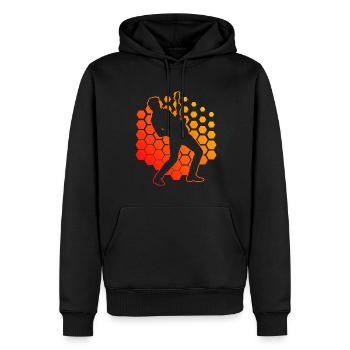 guitare classique Guitare électronique - Sweat à capuche Premium bio Homme - noir - Devant - Nico (187cm)