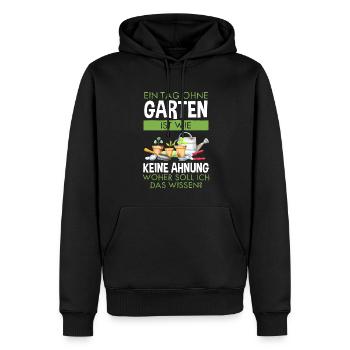 Garten Lustiger Spruch Hobby Gärtner Geschenkidee - Männer Premium Bio Hoodie - Schwarz - Vorne - Nico (187cm)