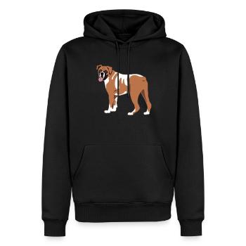 Boxer Allemand Chien Chien Amoureux Cadeau - Sweat à capuche Premium bio Homme - noir - Devant - Nico (187cm)