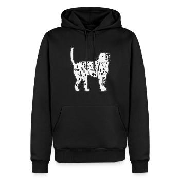 Dalmatian Dog Lovers Cadeau - Sweat à capuche Premium bio Homme - noir - Devant - Nico (187cm)