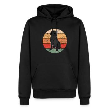 Labrador Retriever Hund Hundeliebhaber Geschenk - Männer Premium Bio Hoodie - Schwarz - Vorne - Nico (187cm)