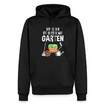 Garten Spruch Hobby Gärtner Geschenkidee - Männer Premium Bio Hoodie - Schwarz - Vorne - Nico (187cm)