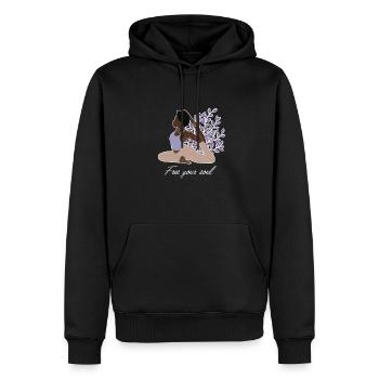 Free Your Soul Kundalini Ashtanga Hatha Asanas - Männer Premium Bio Hoodie - Schwarz - Vorne - Nico (187cm)